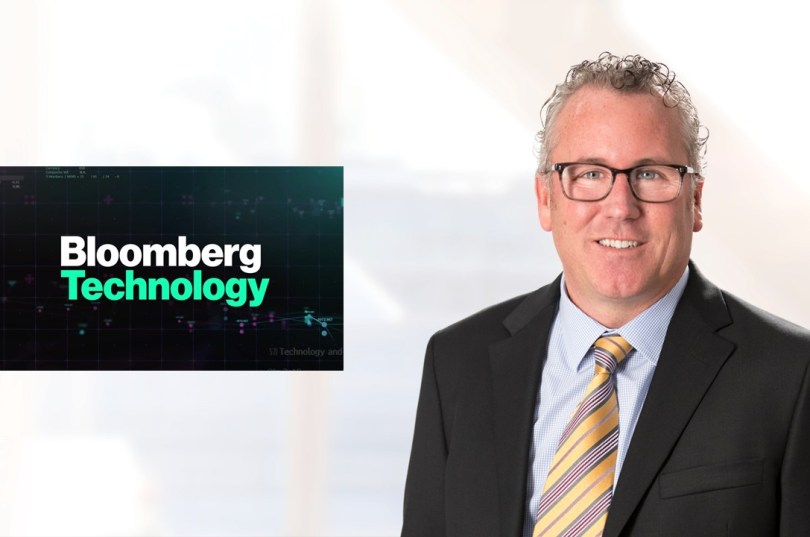 Image of Denny Fish next to Bloomberg TV logo for AI investing in 2026