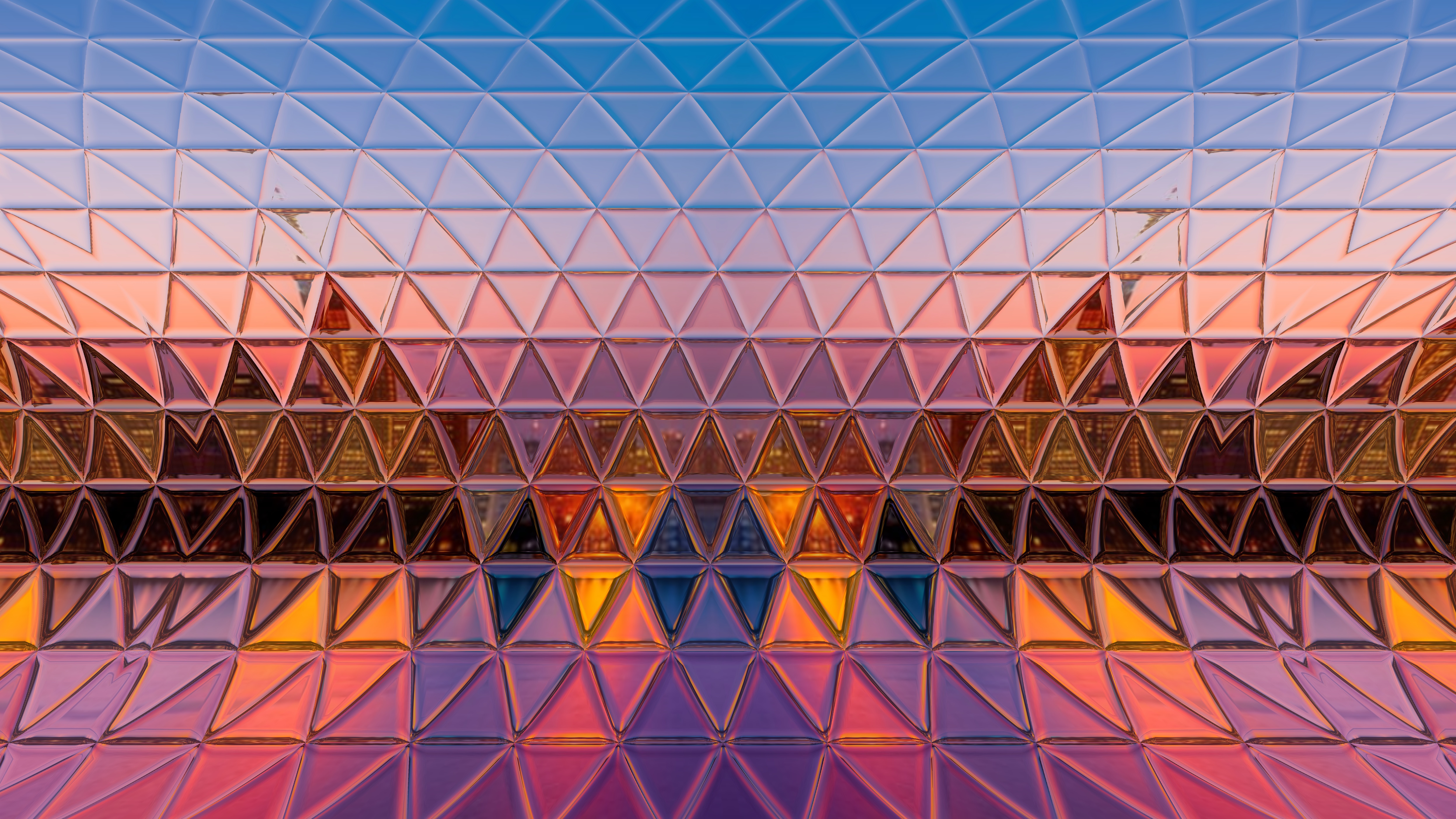 Skyline during sunset with technology web overlay