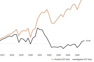 Chart to Watch: Können Unternehmen mit positivem Cashflow nach 2025 wieder aufholen?