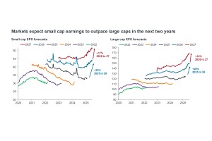 Chart to Watch: Will stronger global small cap earnings forecasts be the catalyst for a valuation reset?